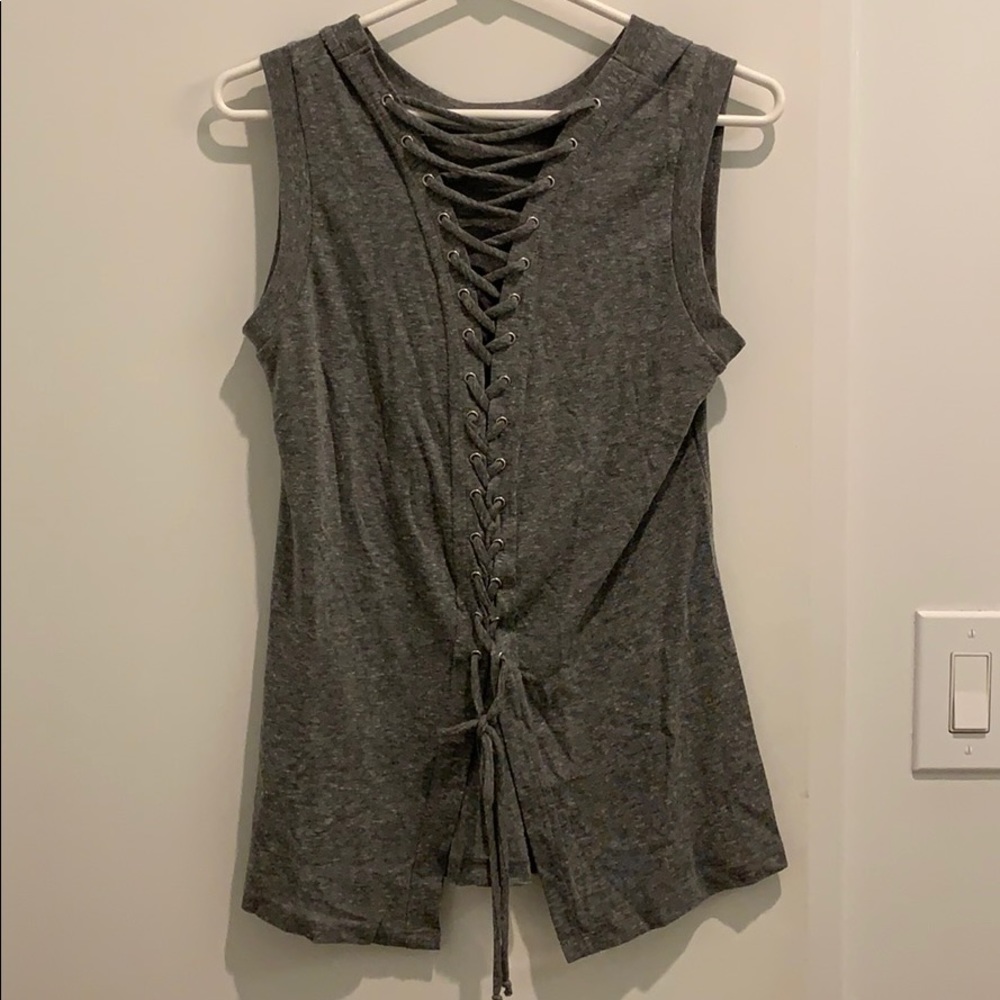 Rachel Rachel Roy tie up tank top shirt medium